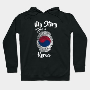 Korea Flag Fingerprint My Story DNA Korean Hoodie